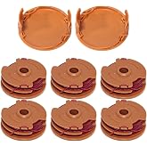 WA0007/ 50022833 Trimmer Line Spool for Worx WG173 WG183 String Trimmer | WA0007.M1 Replacement Spool line for Worx WG173 WG173.9 WG183 WG183.9 WG119 WG100 40V Cordless String Trimmer | .065" x 16ft