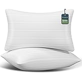 LOVELYREST Pillows Standard Size Set of 2, Standard Pillows Set of 2 with Adjustable Down Alternative Polyester Fiber Fill, Hotel-Quality Comfort for Side, Back & Stomach Sleepers