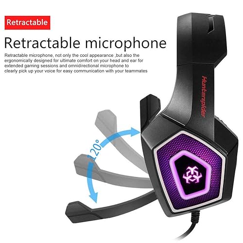 Hunterspider Gaming Over-Ear Headphone Gaming Headset with Micro