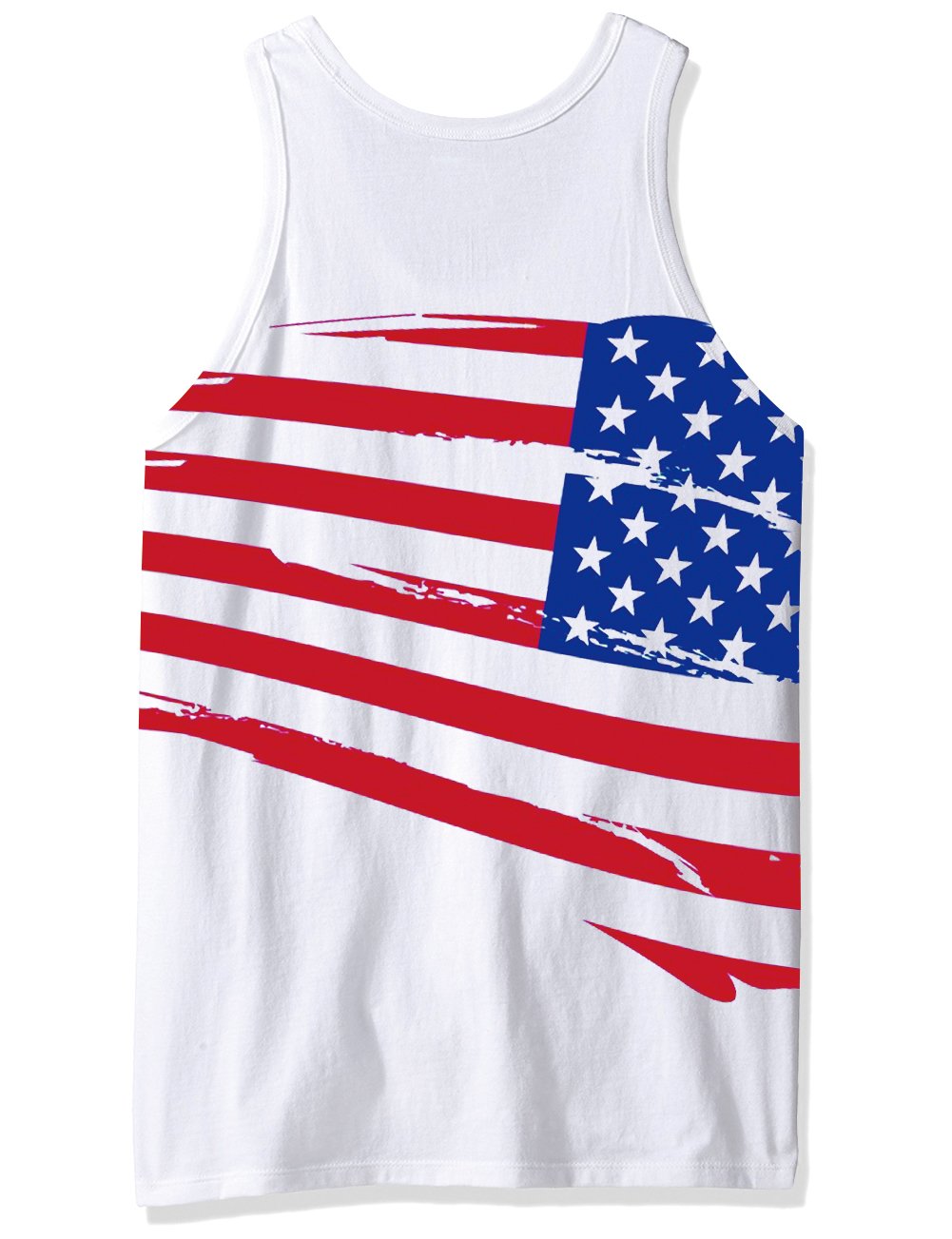 Goodstoworld Summer 3D Funny American Flag Digital Printed Sleeveless Tees Cool Tank Tops for Men