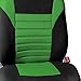FH Group Car Seat Covers Premium 3D Air Mesh Front Pair Set Airbag Compatible Green and Black Automotive Seat Covers Universal Fit Interior Accessories for Cars Trucks and SUVs FB068102