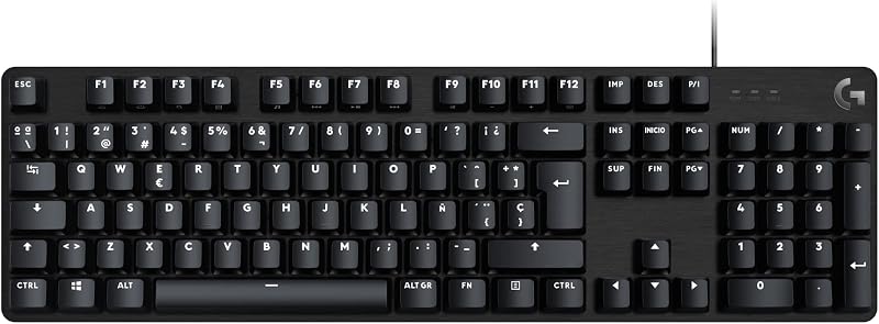 Logitech G413 SE Full-Size Mechanical Gaming Keyboard - Retroiluminado com interruptores táteis mecânicos, Anti-Ghosting, compatível com Windows, macOS, QWERTY Layout espanhol - Preto