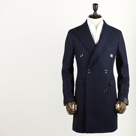 Amazon ネイビー C75 50 liatore タリアトーレ メンズ ウール 6b ダブルブレストコート Cfbm10b 34uic106 B1074 ネイビー コート ジャケット 通販