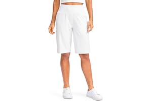 G Gradual Women's 12" Bermuda Long Shorts with Pockets High Waisted Stretch Knee Length Shorts for Women Summer Walking