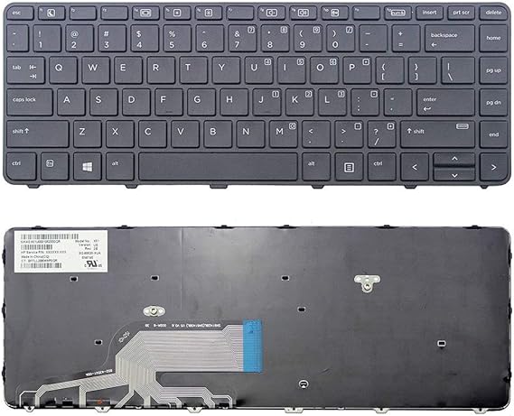 New US Black Laptop Keyboard (No-Backlit with Frame) Replacement for HP Probook 430 G3 440 G3 430 G4 440 G4 640 G2 645 G2 P/N: 826367-001 840791-001 AEX61U00010 SG-80520-XUA SN6145 811839-001
