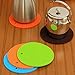4PCS Multipurpose Silicone Drying Mat, Silicone Pot Holders, Trivets, Non Slip Heat Resistant Hot Pads (Round)