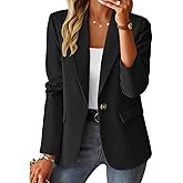 Mina Self 2026 Women Spring Casual Blazer - Fully Lined Lightweight Button Lapel Collar Slim Fashion Work Office with Pocket