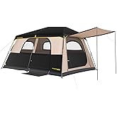 FanttikOutdoor Zeta C8/C10 Apex Camping Tent, 8/10 Person Instant Cabin Tent Setup in 60s, Family Tent with Carry Bag for Family Camping &amp; Hiking, Waterproof, Upgraded Ventilation