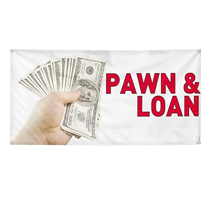 Amazon Com Vinyl Banner Sign Pawn Loan 9 Business Pawn Loan