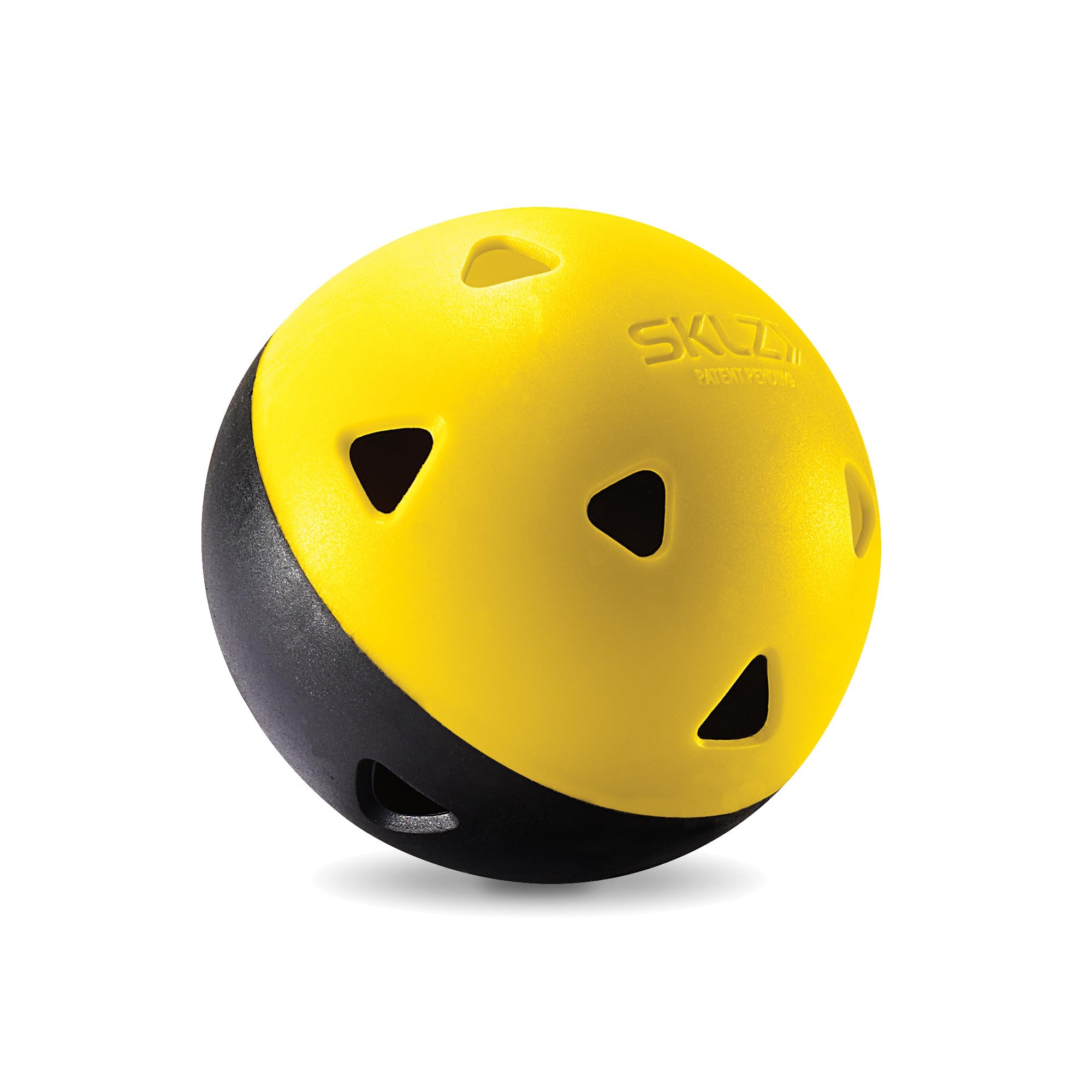 SKLZ Impact Limited-Flight Practice Baseball, Softball, and Mini Balls (Softballs), Black/Yellow (Pack of 48) Image