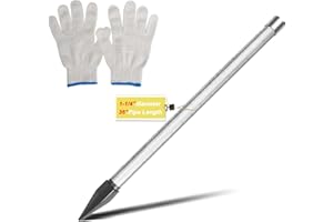 HEDDAY Sand Point Water Well Drilling Kit, Shallow Well Point 1-1/4 inch by 36 inch Pipe Length 60 Gaze Screen, Heavy Duty Stainless Steel Drive Points