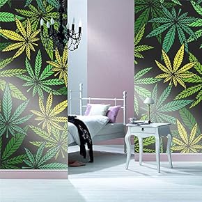 Wall Murals for Bedroom Leaf Large Removable Wallpaper Peel and Stick Wall Stickers - 66x96 inches
