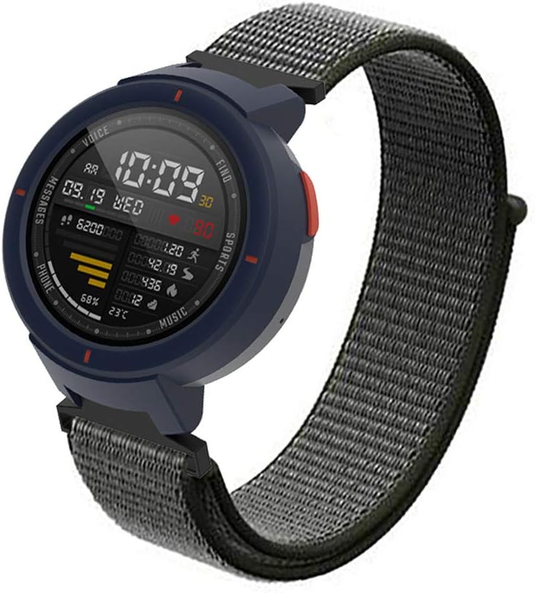NNNAaaa Loop Nylon Wrist Strap Watchband Replacement for Huami Amazfit Verge 3# D
