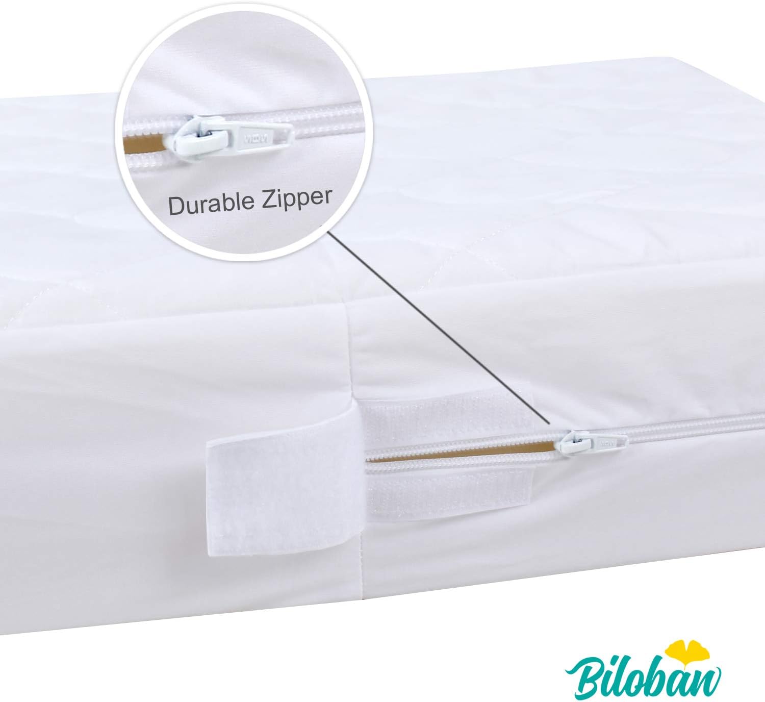 Zippered Crib Mattress Protector - Waterproof Crib Mattress Encasement, Breathable and Absorbent, 6 Sides Fully Encased Crib Mattress Cover.: Kitchen & Dining