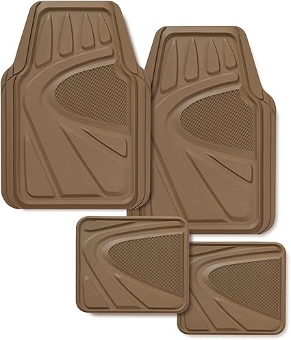 Amazon Com Kraco R5704tan Tan Premium Rubber Mat 4 Piece