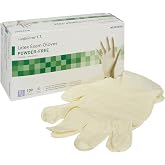 McKesson Confiderm Latex Exam Gloves, Non-Sterile Medical Gloves, 100 ct | Powder-Free, Textured Fingertips, Beaded Cuff, Ivory, Size XL