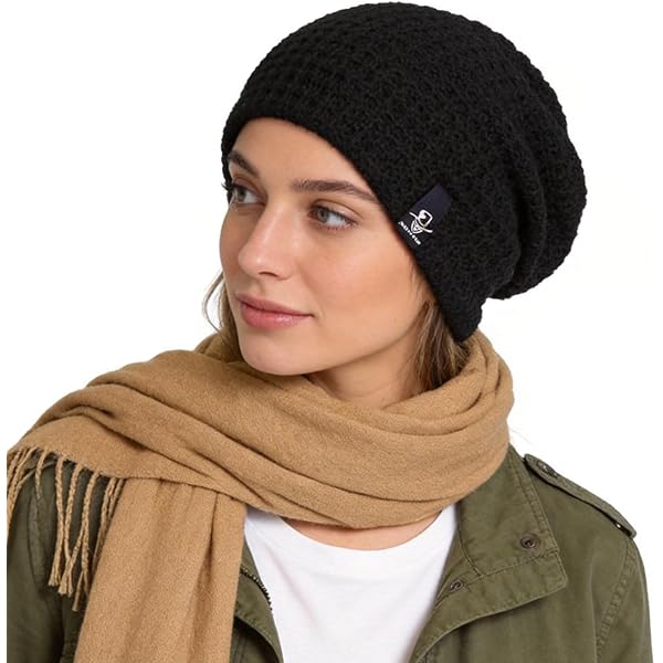 Gorro De Punto Grueso Y Cálido Con Etiqueta De Metal Y Solapas Para Los