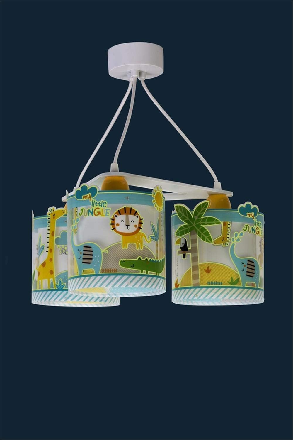 Dalber My Little Jungle Jungle Animal Ceiling Lamp 3 Lights, E27, Multicoloured - Image 5
