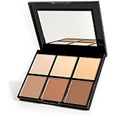 Palladio Definer Contour and Highlight Palette, Perfect for Sculpting Facial Features, Blendable Satin Finish Colors, 6 shades for Contouring and Highlighting, Compact Powder with Mirror