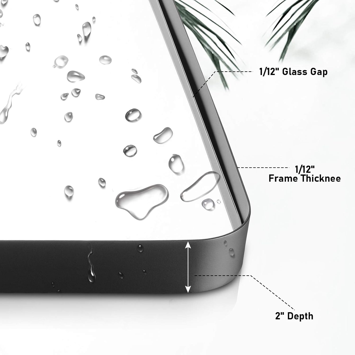 Clavie Wall Mirror 16x24 Inch Mirror for Bathroom Metal Frame Rounded Corner Rectangle Mirror Modern Bathroom Mirror Vertical or Horizontal Hanging Decorative Wall Mirrors for Living Room, Bedroom: Home & Kitchen