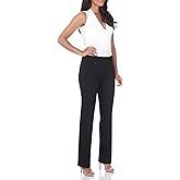 Rekucci Women's Desk to Dinner Pull On Stretch Bootcut Trouser Dress Pant w/Tummy Control