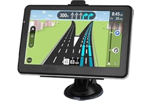 JOGANVE 7Inch GPS Navigation for Car, 8G HD Touch Screen Built-in 256MB GPS Navigation System Spoken Turn-by-Turn Directions for Car Vehicle GPS Navigator with Lifetime Map Update