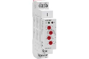 GEYA Single Phase Voltage Relay Adjustable Over or Under Voltage Protection Monitor Relay 1SPDT 10A(GRV8-01,AC220V)