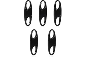 Anti-Theft Small Carabiner Clip, Double Opening Zipper Pull Replacement, 5pcs Elegant Zinc Alloy Zipper Clips for Backpacks, 