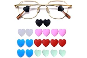 KECHIO Eyeglasses Ear Grip Heart-Shaped Silicone Retainers Soft Ear Hooks Anti-Slip Holder Eyeglasses Stopper