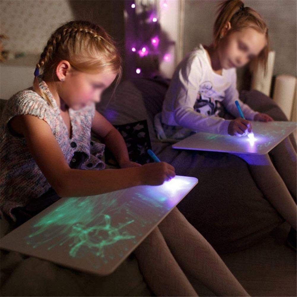 Cyyp Tableau Decriture Lumineux Fluorescent Enfant Tableau De Peinture Fluorescent Fluorescence Lumineu Plateau De Graffiti Magique 3d Planche A Dessin Planches A Dessin Loisirs Creatifs Napravi Rs