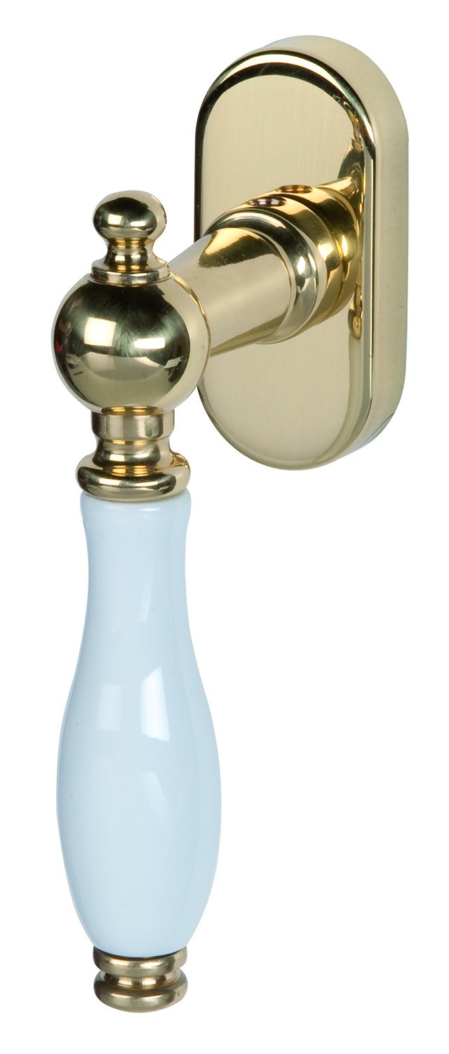 ALPERTEC Nany Porcelain White Polished Brass Pin Length 40 mm Window Door 32218410 K1