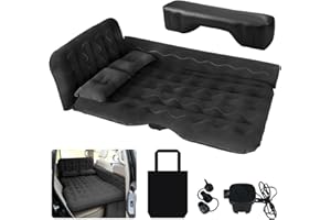 Failenfeivp SUV Air Mattress Car Camping Bed - Inflatable Thickened and Double Car Air Mattress Bed with Air Pump Portable Foldable for Home Car Travel Camping