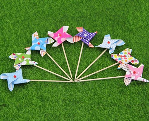 Pinwheel Cupcake Picks Cake Toppers (72PC)
