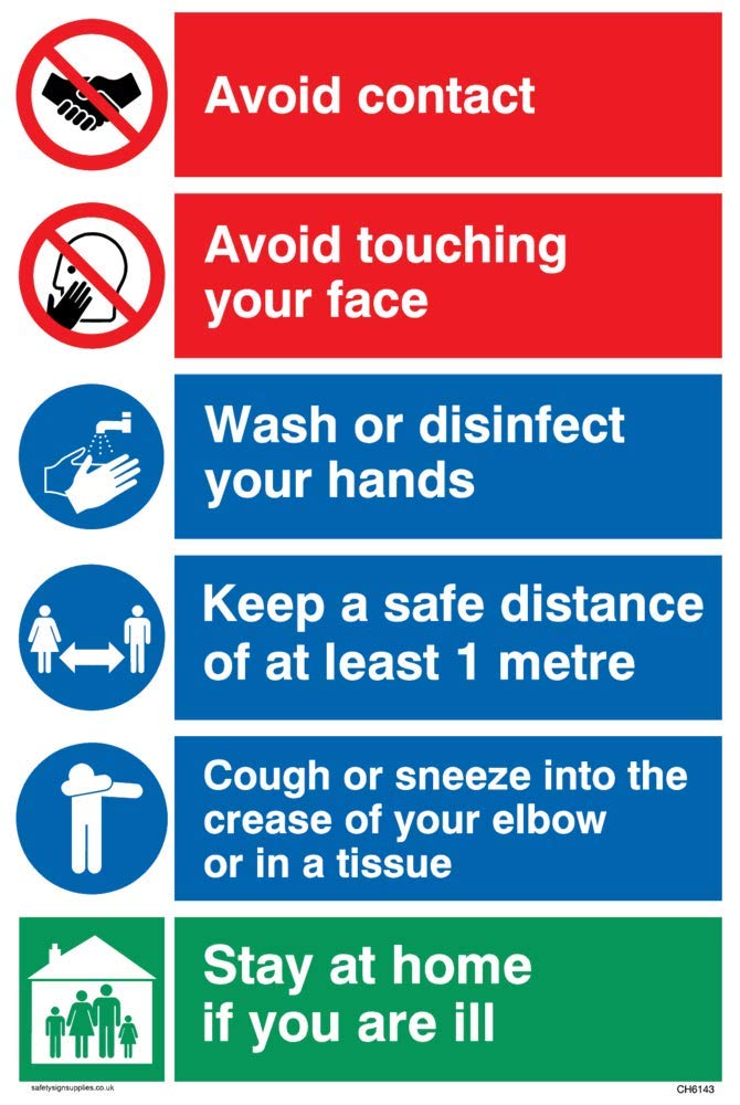 Viking Signs Covid 19 multi sign - 1 metre