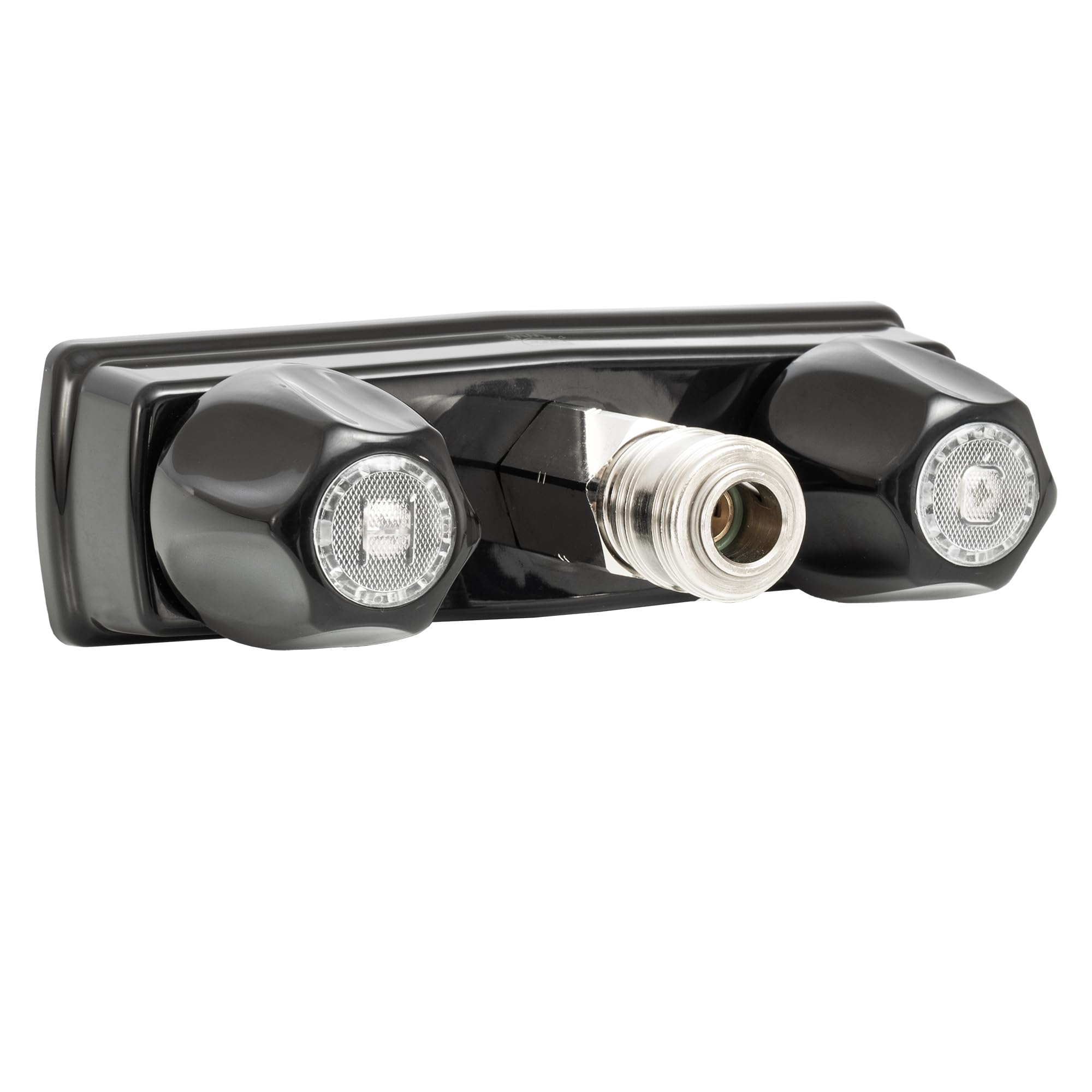 Photo 1 of RV Exterior Hot/Cold Faucet | High Pressure Metal Sprayer | Optional Flex Spout | Shower (No Flex Spout, Black)