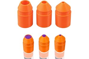 VANEST 3/6/10mm Precision Tips Compatible with Elmer's Glue Sticks 6g(0.21oz) / 7g(0.24oz), for Family Crafts, Sewing, and Paper Projects (Orange)
