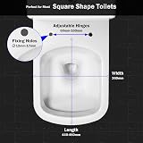 MASS DYNAMIC Square Toilet Seat Soft-Close One-Button Release White view 4