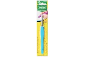 Clover 1046/7 Blue Amour Crochet Hook, Size 7, 4.5mm