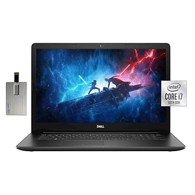 2020 Dell Inspiron 17.3" HD+ Laptop Computer, 10th Gen Intel Core i7-1065G7, 32GB RAM, 1TB HDD+1TB SSD, Intel Iris Plus Graphics, Waves MaxxAudio Pro, DVD-RW, Win 10, Black, 32GB SnowBell USB Card
