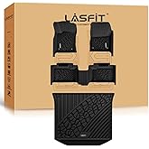 LASFIT Floor Mats & Trunk Mat for Jeep Grand Cherokee 2013 2014 2015 All Weather TPE Custom Fit Car Mats Floor Liners Cargo Liner Cargo Mat Black