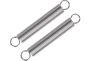 METALLIXITY Extension Spring (1.5x12x100mm/0.06"x0.48"x3.94") 2Pcs, 304 Stainless Steel Tension Spring Wire - for Home Repair Construction Machinery