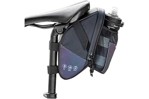 UNIQOCK Bike Saddle Bags with Water Bottle Pouch Waterproof Bike Bags Under Seat Pack for Mountain Road Saddle Bag Bicycles Storage Bag 1.5L