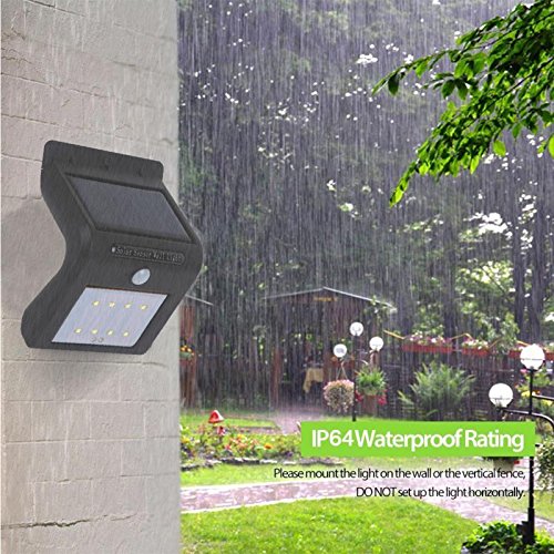 Solar Lights Outdoor, 8 LED Solar Motion Sensor Lights,IP64 Waterproof Motion Sensor Security lights for Garden,Yard,Porch,Landscape,Garage,Driveway Black