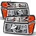 AKKON - For Chevy Colorado/GMC Canyon Headlights + Parking Lights Replacement Driver + Passenger Side Pair Set