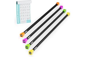 LIONSCOOL Workout Weighted Bar,Padded Exercise Weight Bar, Solid Steel Stretching weighted bar set for Body Sculpting, Physical Therapy,Body Toning