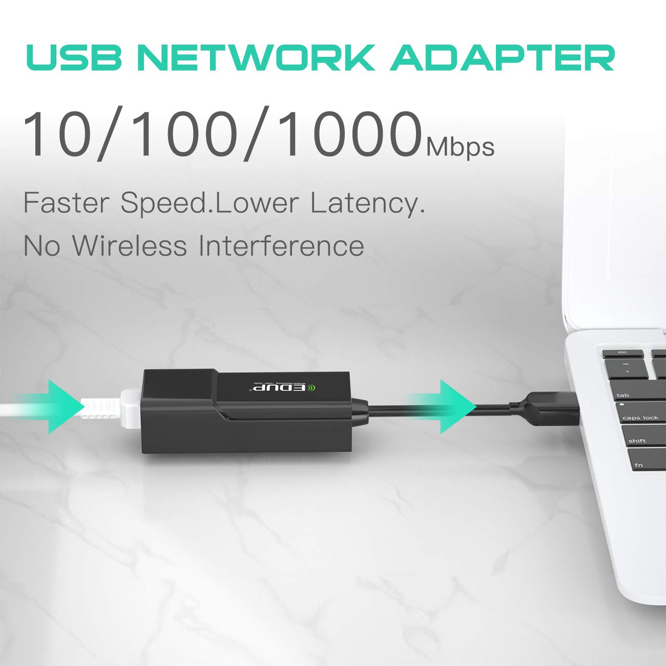 EDUP Network Adapter USB 3.0 to Ethernet RJ45 LAN Gigabit Adapter for 10/100/1000Mbps Ethernet Supports Nintendo Switch Asix AX88179 Chipset
