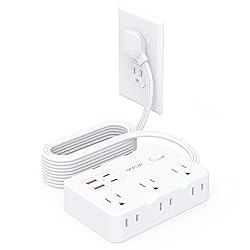 DEPOW Surge Protector Power Strip with Flat