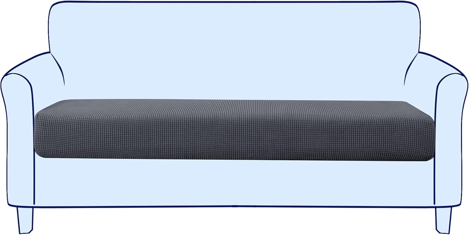 Slipcovers - subrtex Couch Slipcover RV Seater Slip Covers Loveseat Stretch Spandex Elastic Furniture Protector for Settee Seat for Replacement in Livingroom, Large, Gray