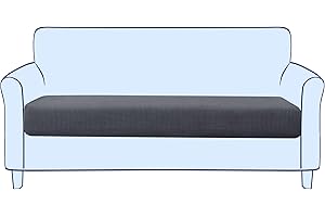 subrtex Couch Slipcover RV Seater Slip Covers Loveseat Stretch Durable Sofa Spandex Elastic Furniture Protector for Settee Seat for Replacement in Livingroom, Medium, Gray