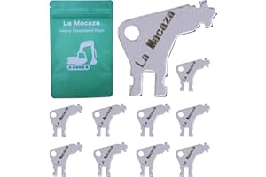 La Macaza 10PCS Universal Dispenser Replacement 50504 Key, Commercial Grade Universal for Toilet Paper Dispensers and GP Towel Dispensers